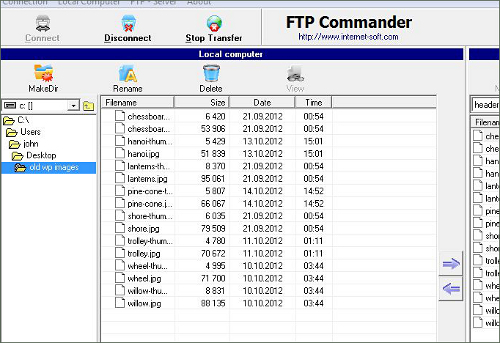 downloaded images in FTP Commander